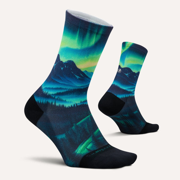 Feetures - Elite Light Cushion Mini Crew -  Aurora Glow