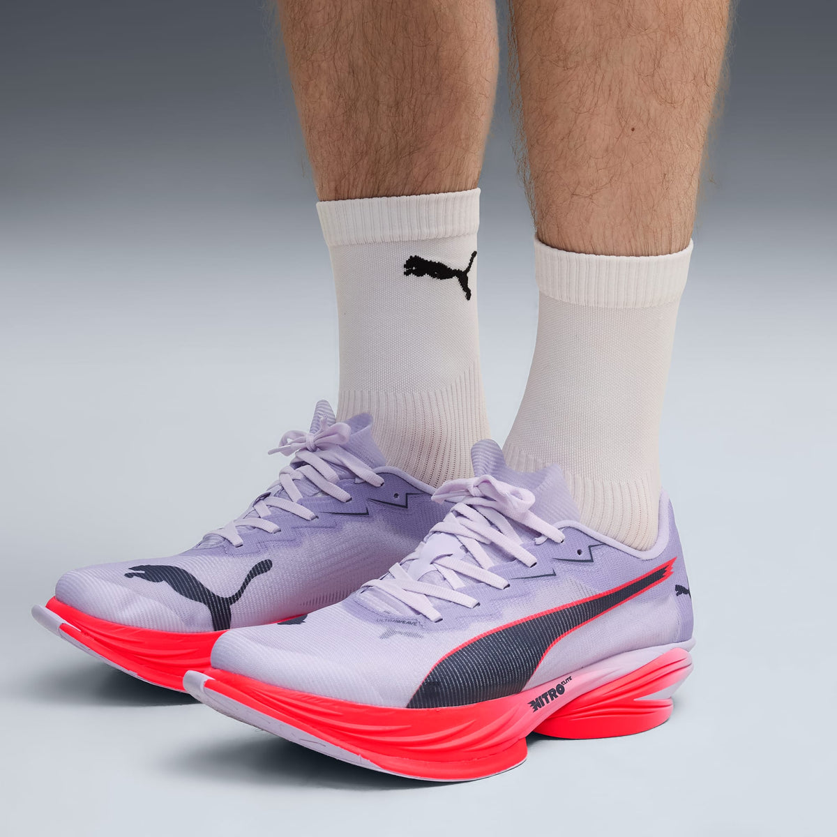 PUMA Men's FAST-R NITRO Elite 3 Light Lavender-Ultra Red