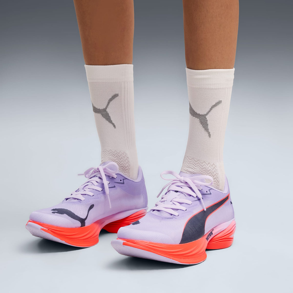 PUMA Women's FAST-R NITRO Elite 3 Light Lavender-Inky Depths-Ultra Red