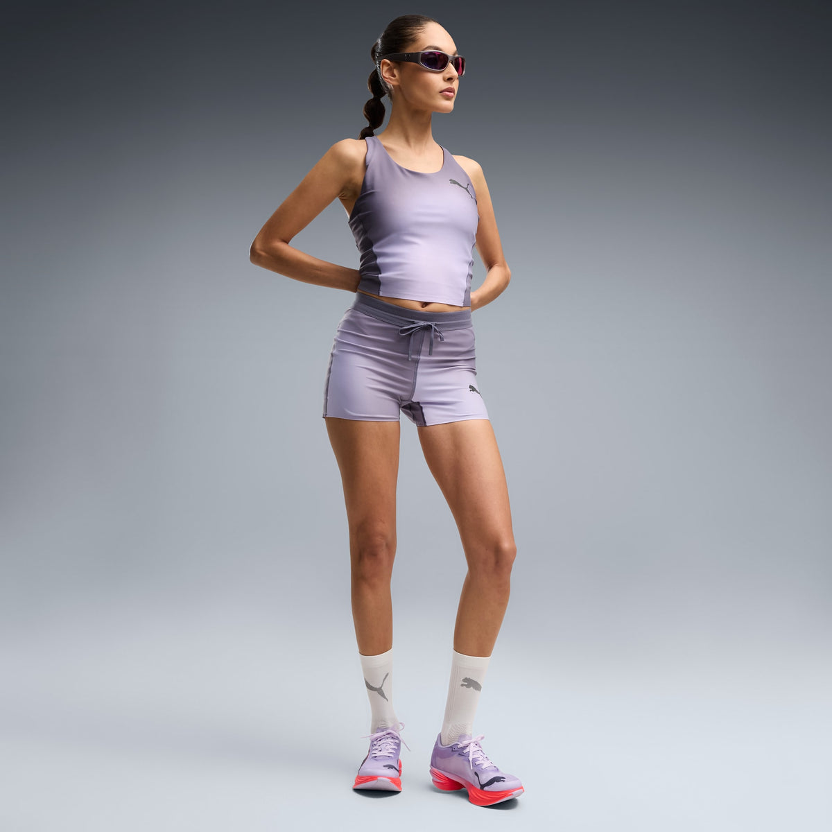 PUMA Women's FAST-R NITRO Elite 3 Light Lavender-Inky Depths-Ultra Red