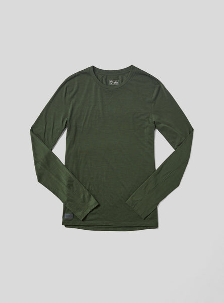 Janji Men's Repeat Merino Long Sleeve Kelp