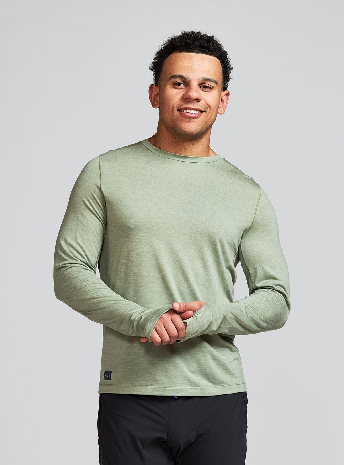 Janji Men's Repeat Merino Long Sleeve Sage