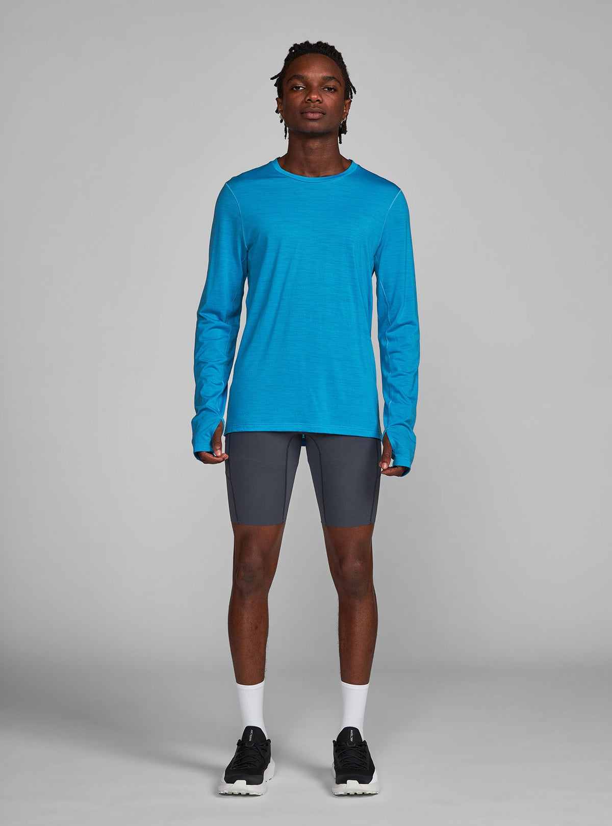 Janji Men's Repeat Merino Long Sleeve Bluebird