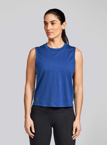 Janji Women's Repeat Merino Muscle Tank Sapphire