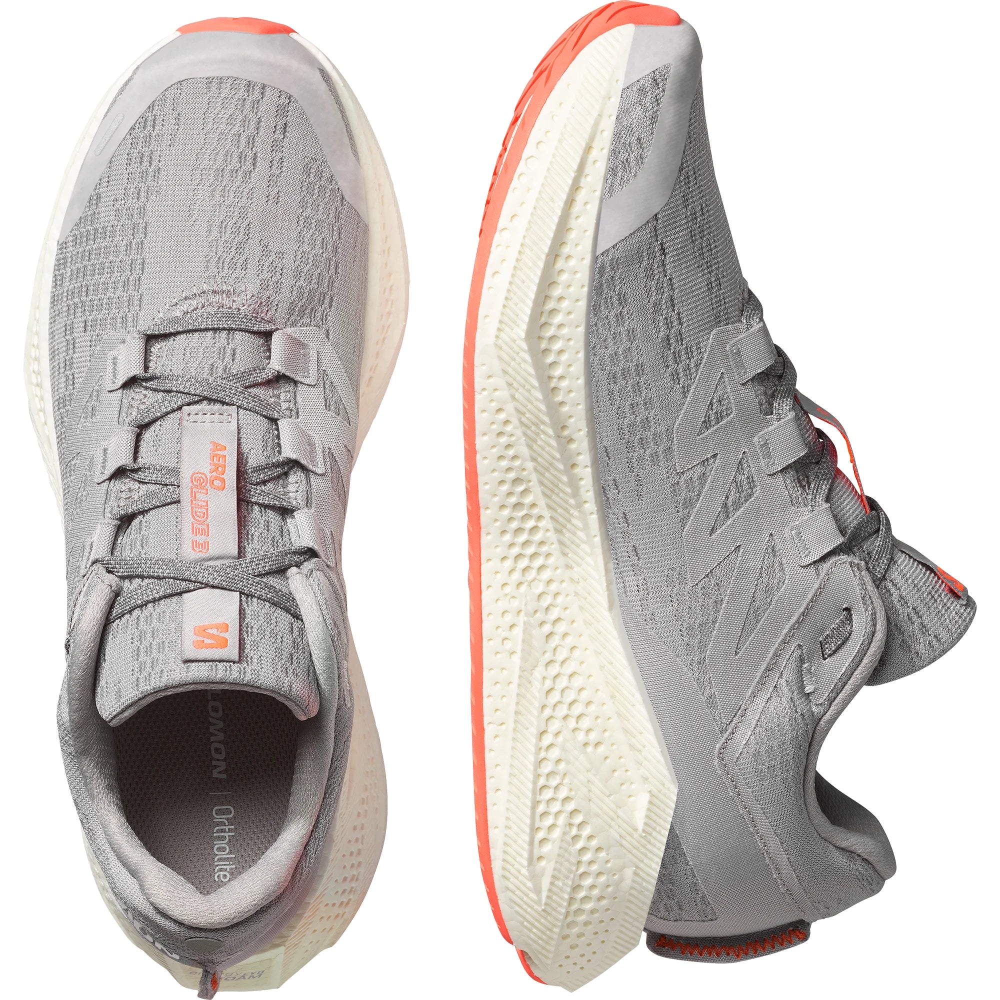 Men's - Salomon Aeroglide 3 - Alloy/Vanilla Ice/Neon Flame