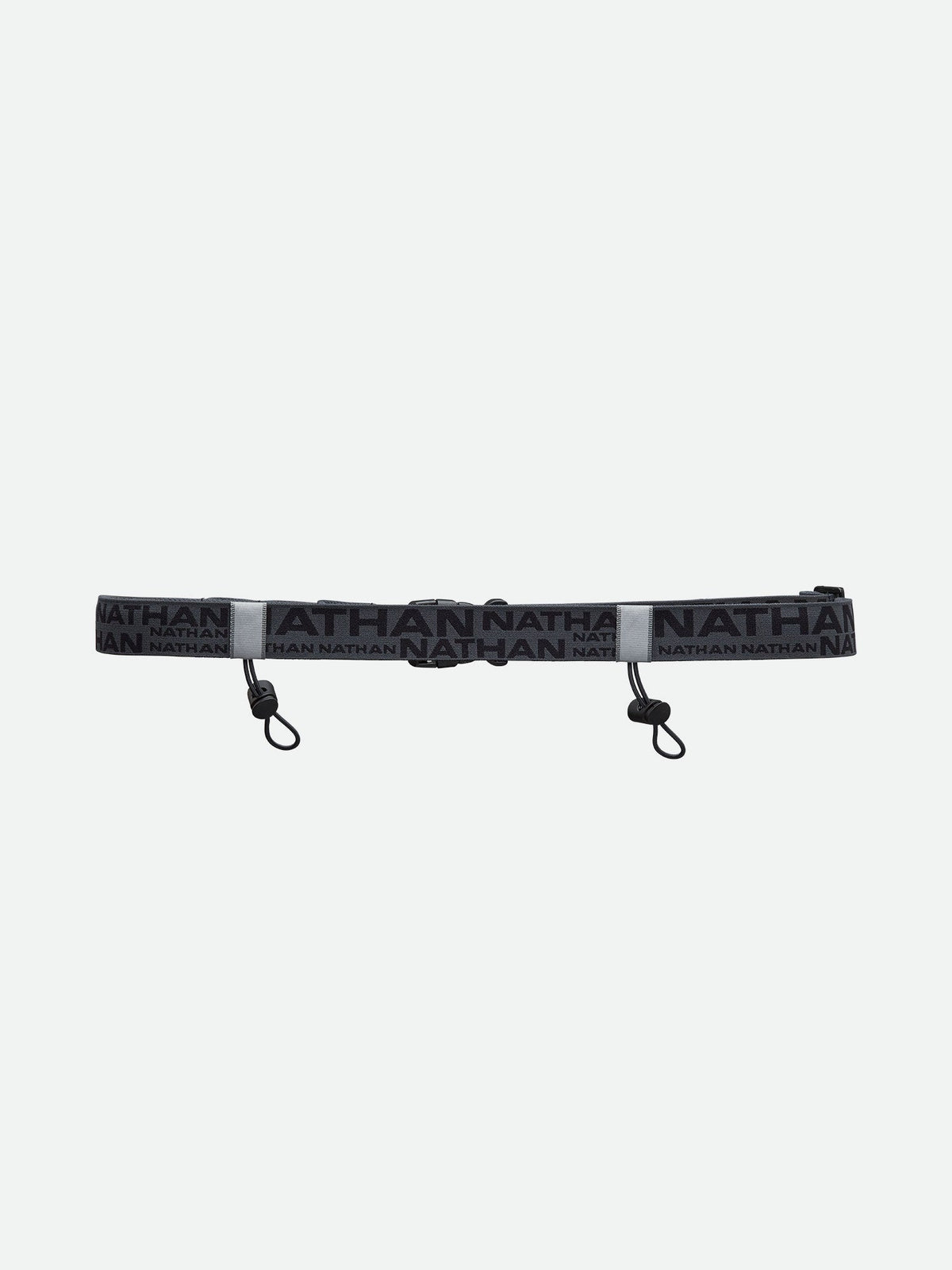 Nathan Race Number Belt Nutrition Waist Belt Black/Reflective Silver