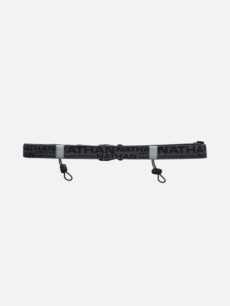 Nathan Race Number Belt Nutrition Waist Belt Black/Reflective Silver