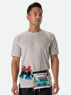 Nathan Race Number Belt Nutrition Waist Belt Black/Reflective Silver
