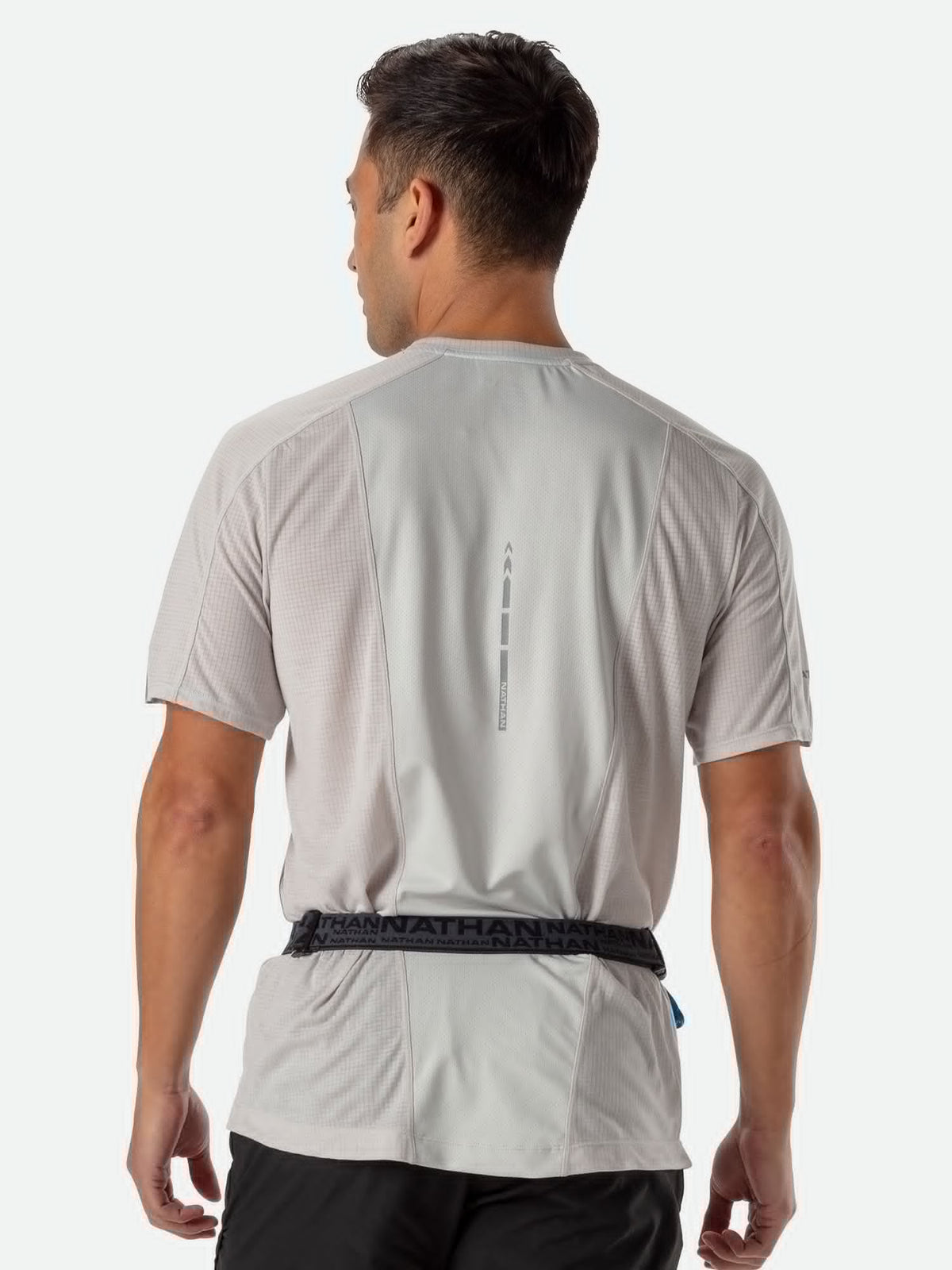 Nathan Race Number Belt Nutrition Waist Belt Black/Reflective Silver