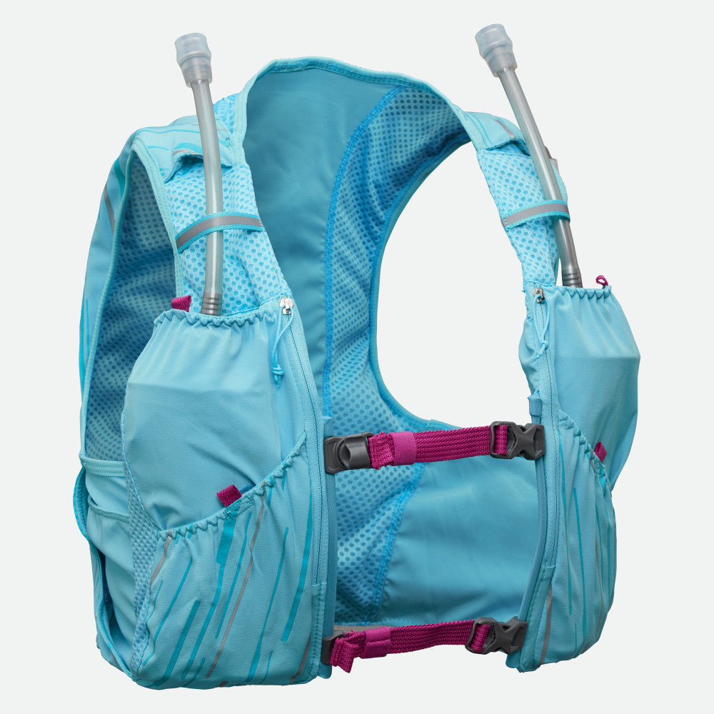 Nathan Women's Pinnacle 4 Liter Hydration Race Vest Caribbean Blue/Magenta
