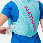 Nathan Women's Pinnacle 4 Liter Hydration Race Vest Caribbean Blue/Magenta
