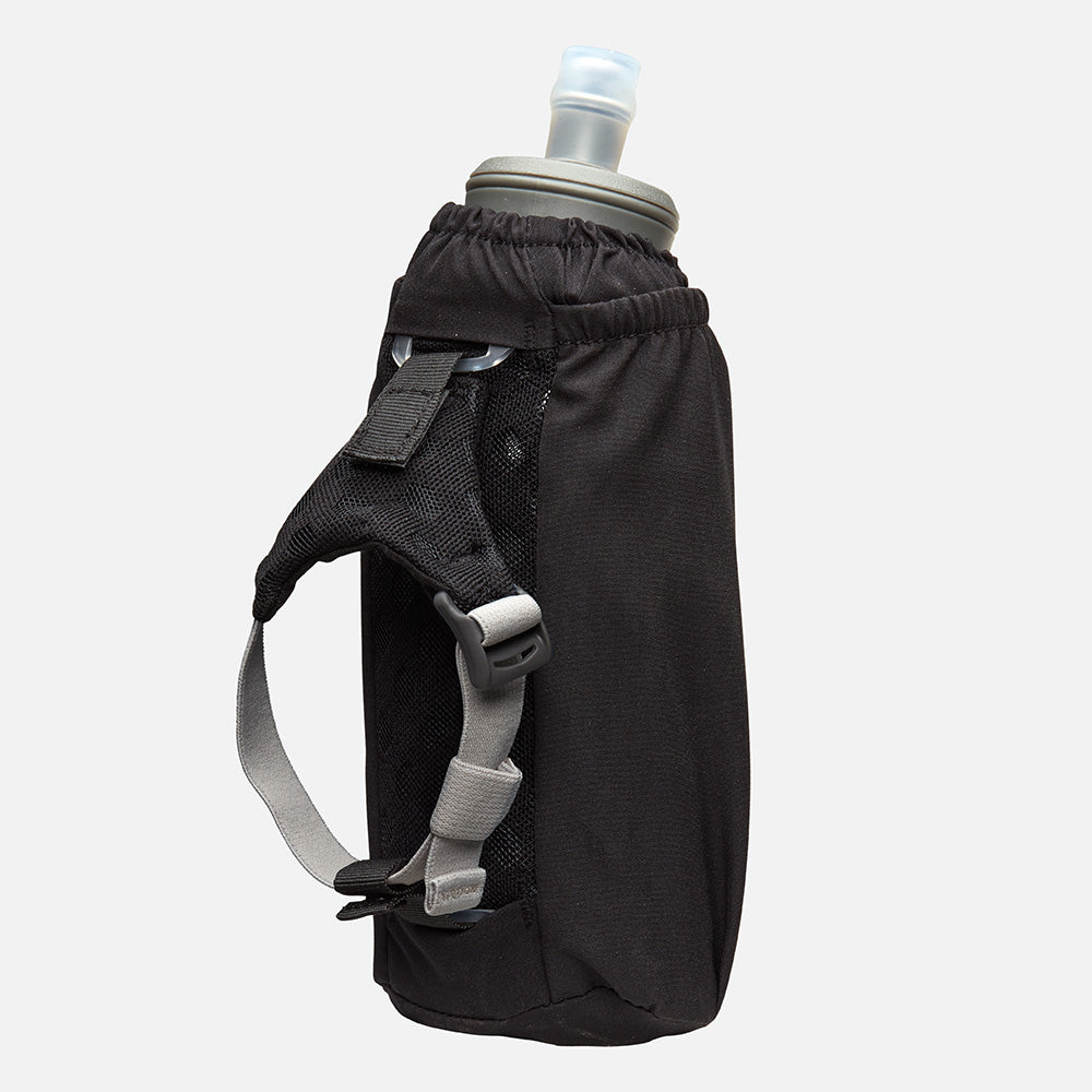 Nathan Pinnacle Soft Flask Insulated Handheld 18oz Black/Reflective Silver