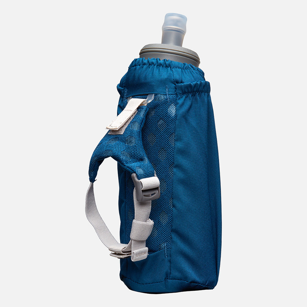 Nathan Pinnacle Soft Flask Insulated Handheld 18oz Sailor Blue/Reflective Silver