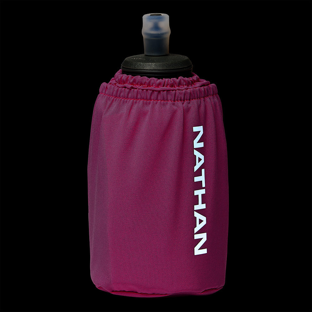 Nathan Pinnacle Soft Flask Handheld 18oz Fuchsia/Reflective Silver