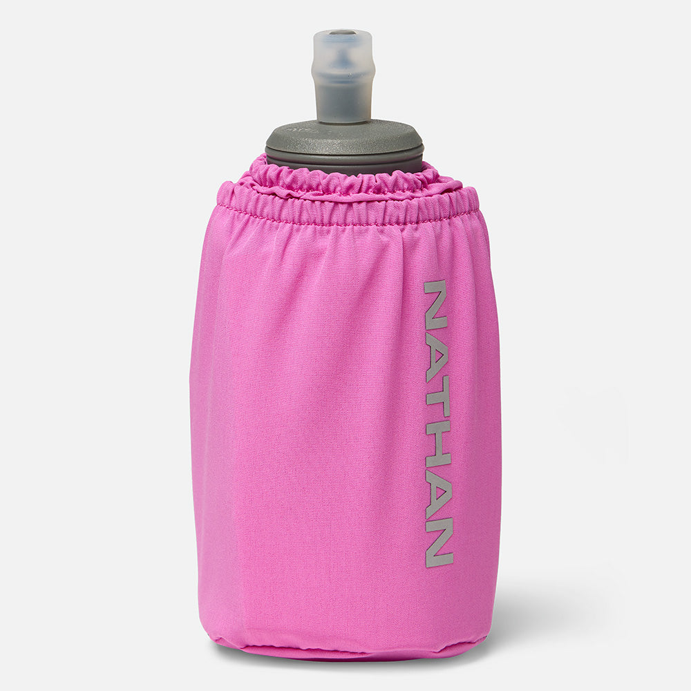 Nathan Pinnacle Soft Flask Handheld 18oz Fuchsia/Reflective Silver