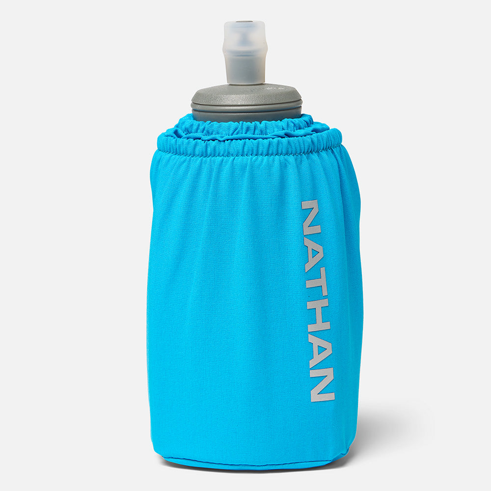 Nathan Pinnacle Soft Flask Handheld 18oz Electric Blue/Reflective Silver