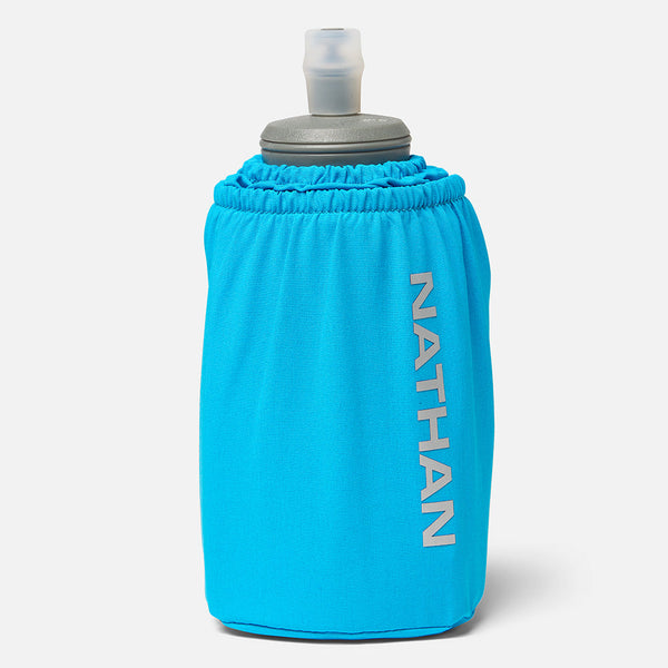 Nathan Pinnacle Soft Flask Handheld 18oz Electric Blue/Reflective Silver