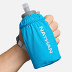 Nathan Pinnacle Soft Flask Handheld 18oz Electric Blue/Reflective Silver