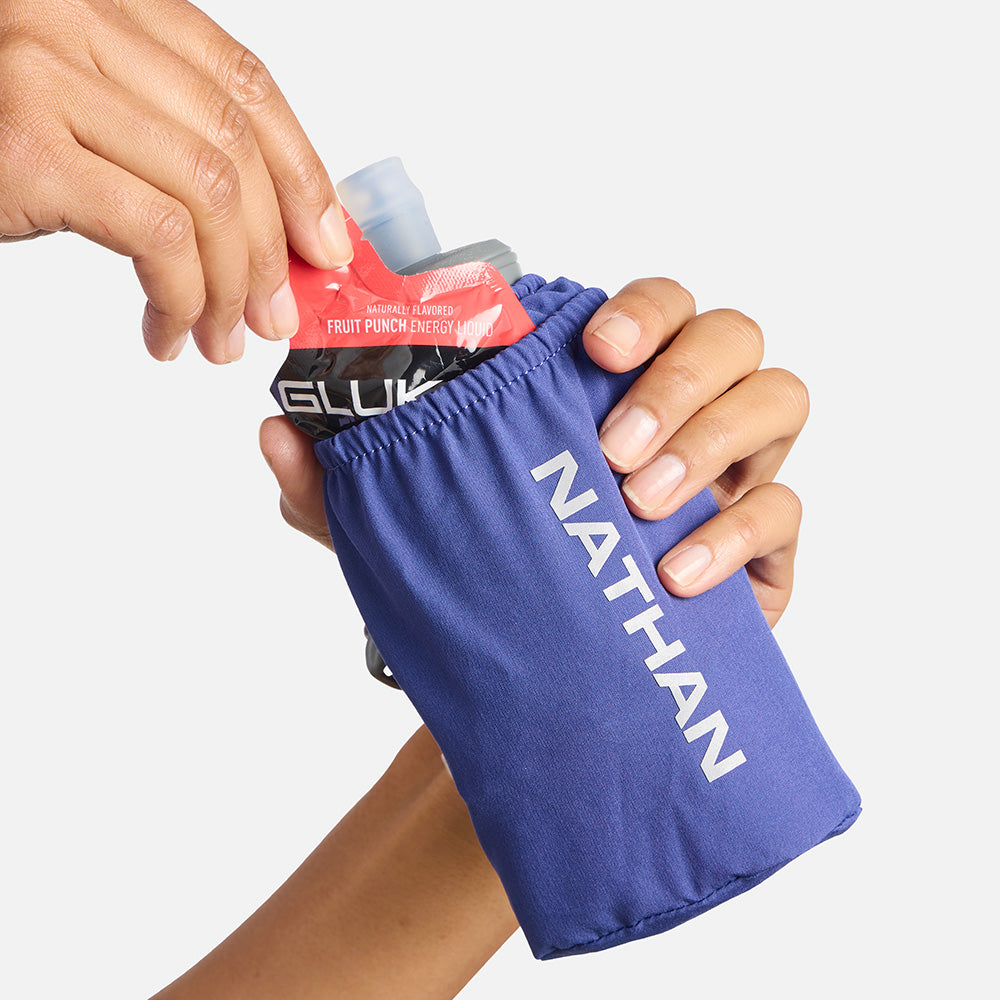 Nathan Pinnacle Soft Flask Handheld 18oz Indigo/Reflective Silver