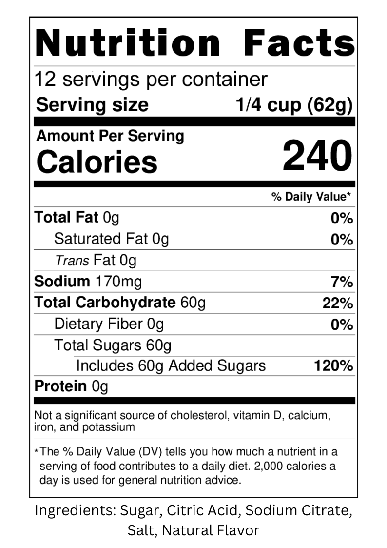 Hummingbird Fuels 60g Carbs