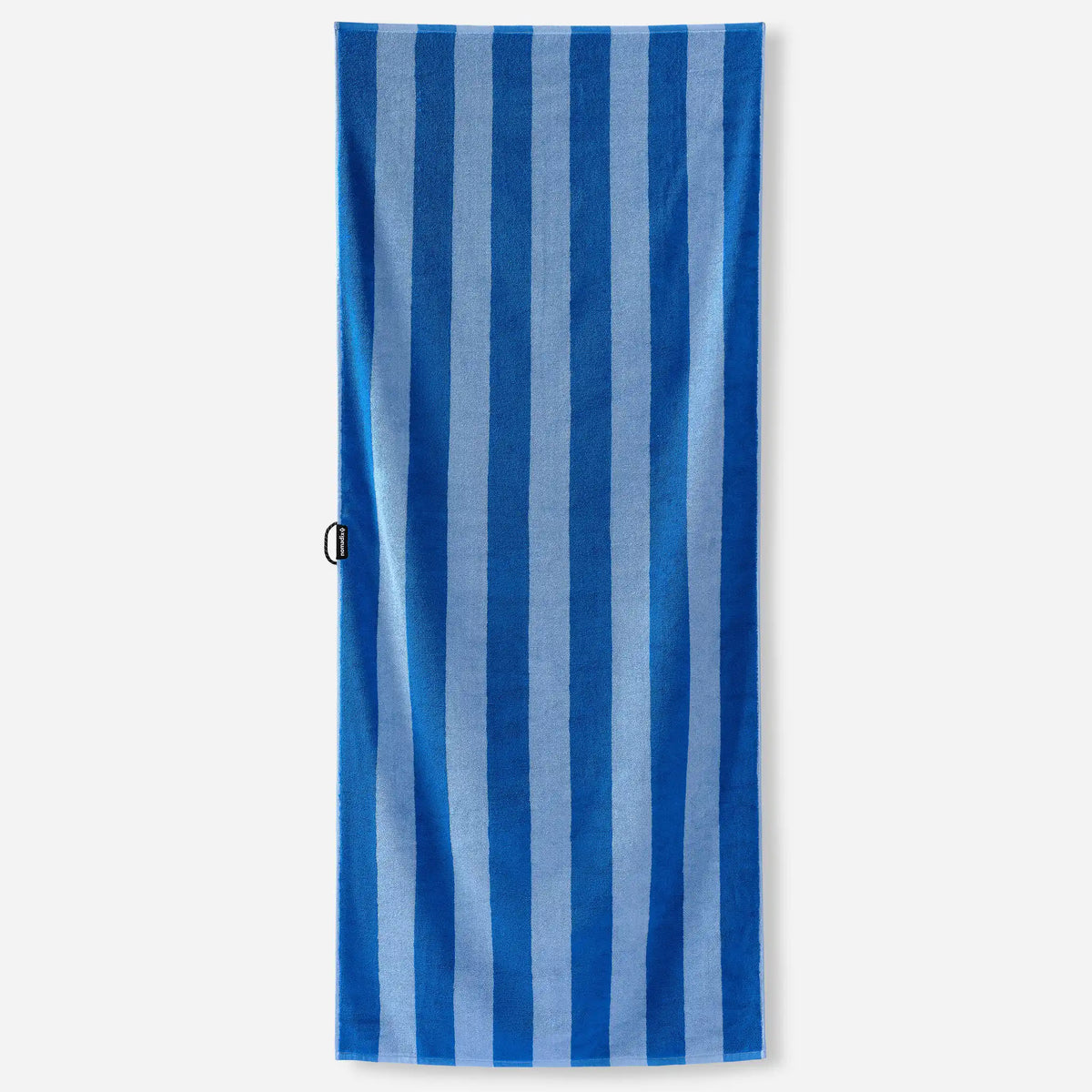 Nomadix Organic Cotton Beach Towel Cabana Stripe Coastal Blue