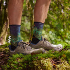 Smartwool Trail Run Neature Print Crew Socks Twilight Blue