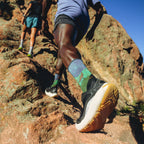Smartwool Trail Run Neature Print Crew Socks Twilight Blue