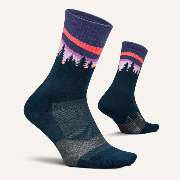 Feetures - Elite Trail Mini Crew Max Cushion - Purple Aurora