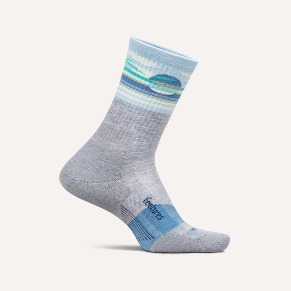 Feetures Trail Max Cushion Mini Crew Cloud Veil Blue