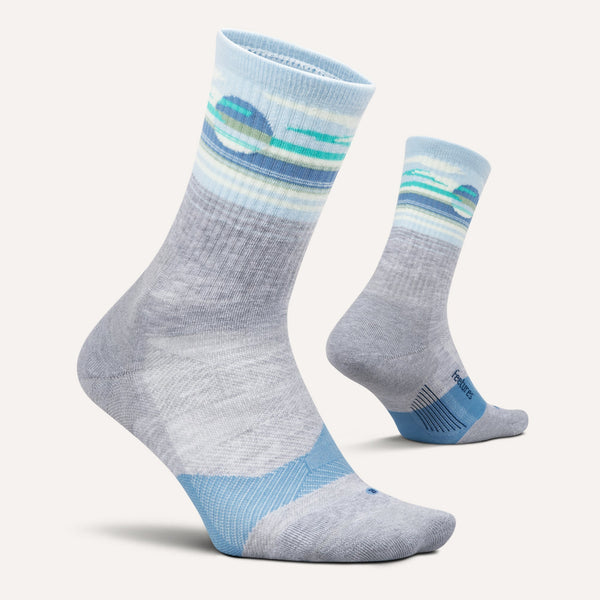 Feetures Trail Max Cushion Mini Crew Cloud Veil Blue