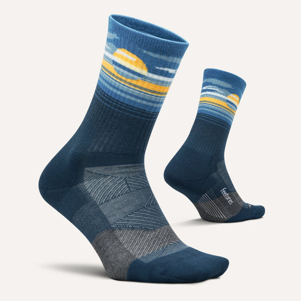 Feetures Trail Max Cushion Mini Crew Cloud Veil Navy