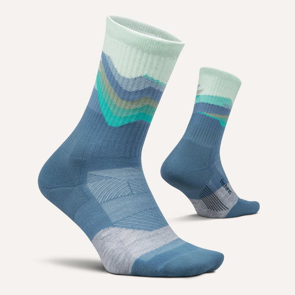 Feetures Trail Max Cushion Mini Crew Tectonic Blue