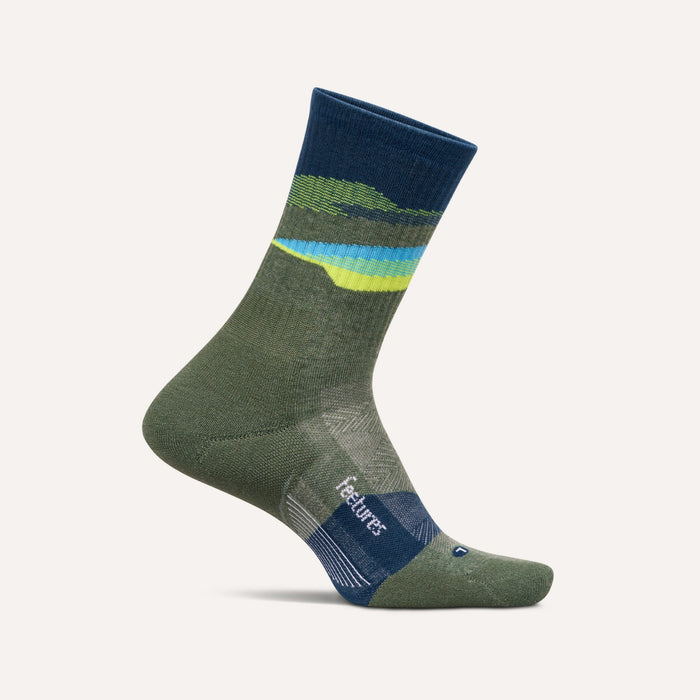 Feetures - Elite Trail Mini Crew Max Cushion - Tectonic Green