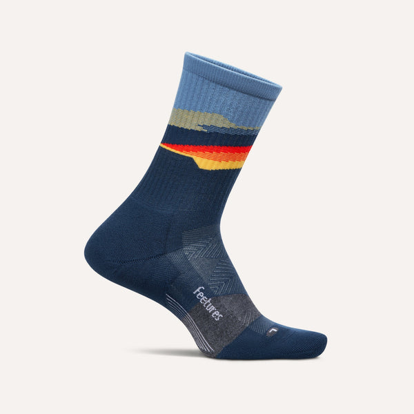 Feetures Trail Max Cushion Mini Crew Tectonic Navy