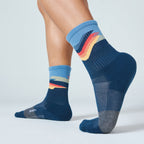 Feetures Trail Max Cushion Mini Crew Tectonic Navy