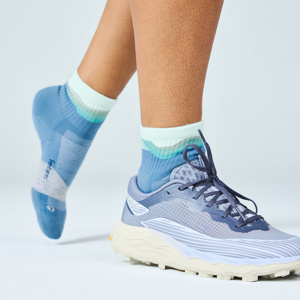 Feetures Trail Max Cushion Quarter Tectonic Blue