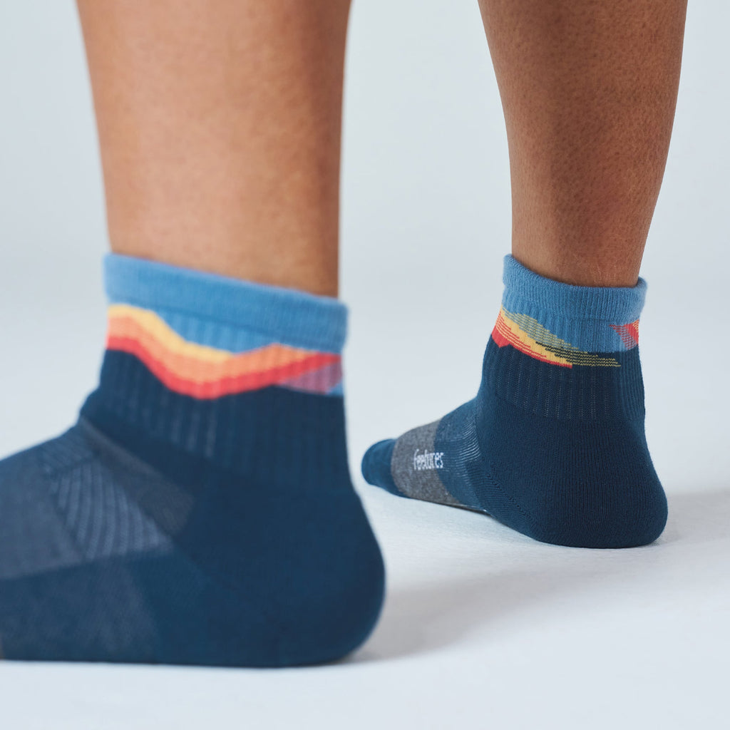 Feetures Trail Max Cushion Quarter Tectonic Navy