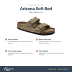 Birkenstock Arizona Soft Bed Taupe Suede features