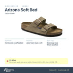 Birkenstock Arizona Soft Bed Taupe Suede specs
