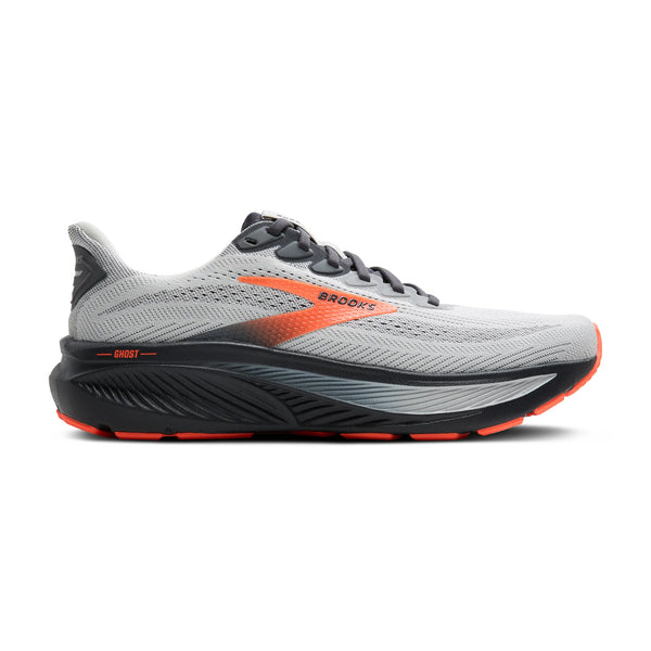 Men's - Brooks Ghost 17 - Oyster Mushroom/Orange/Ebony