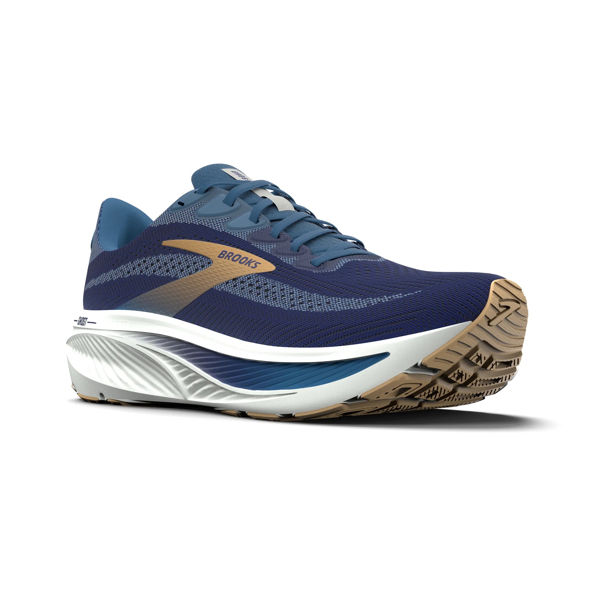 Men's - Brooks Ghost 17 - Beacon Blue/Moonlight/Starfish
