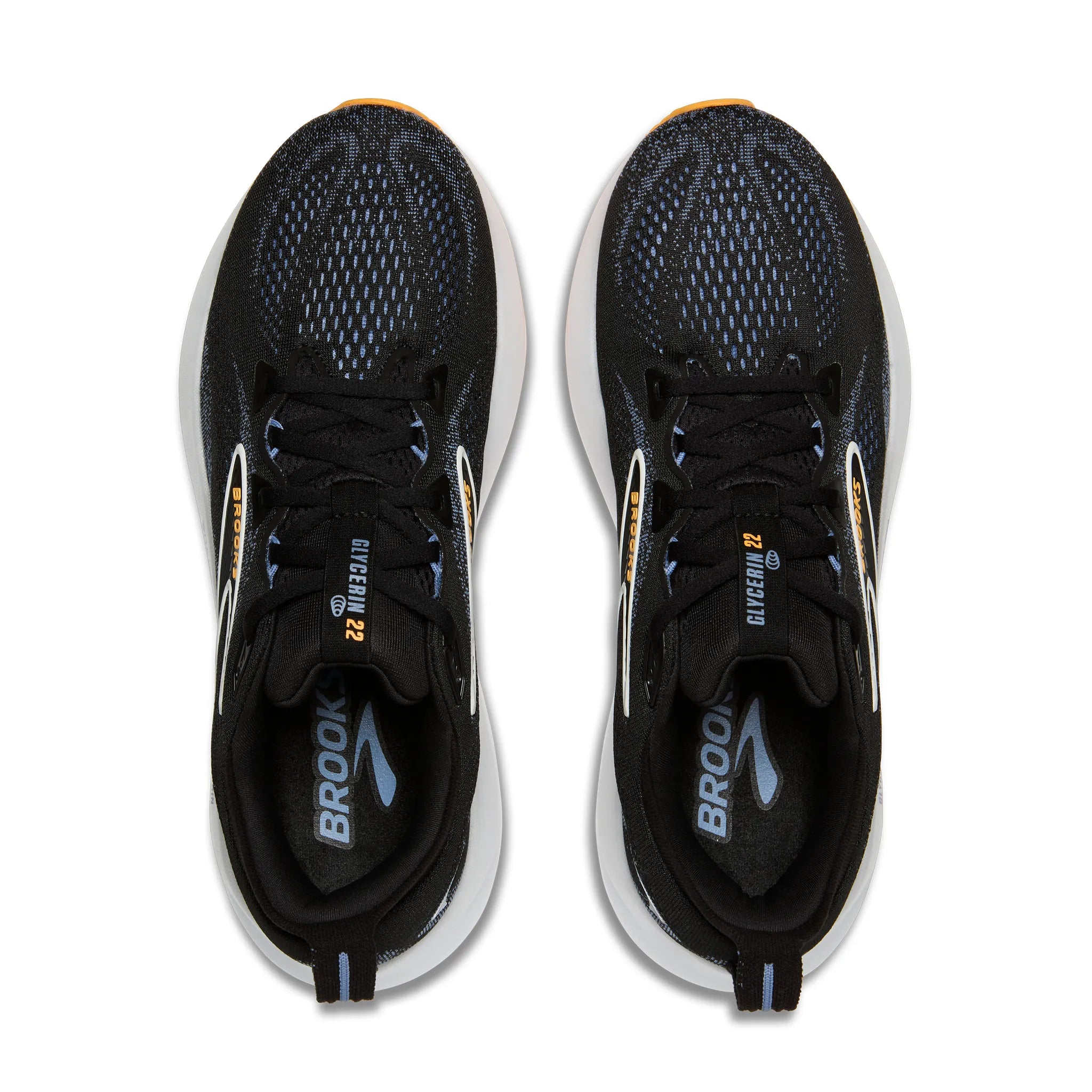 Men's - Brooks Glycerin 22 - Black/Country Blue/Orange Pop Copy