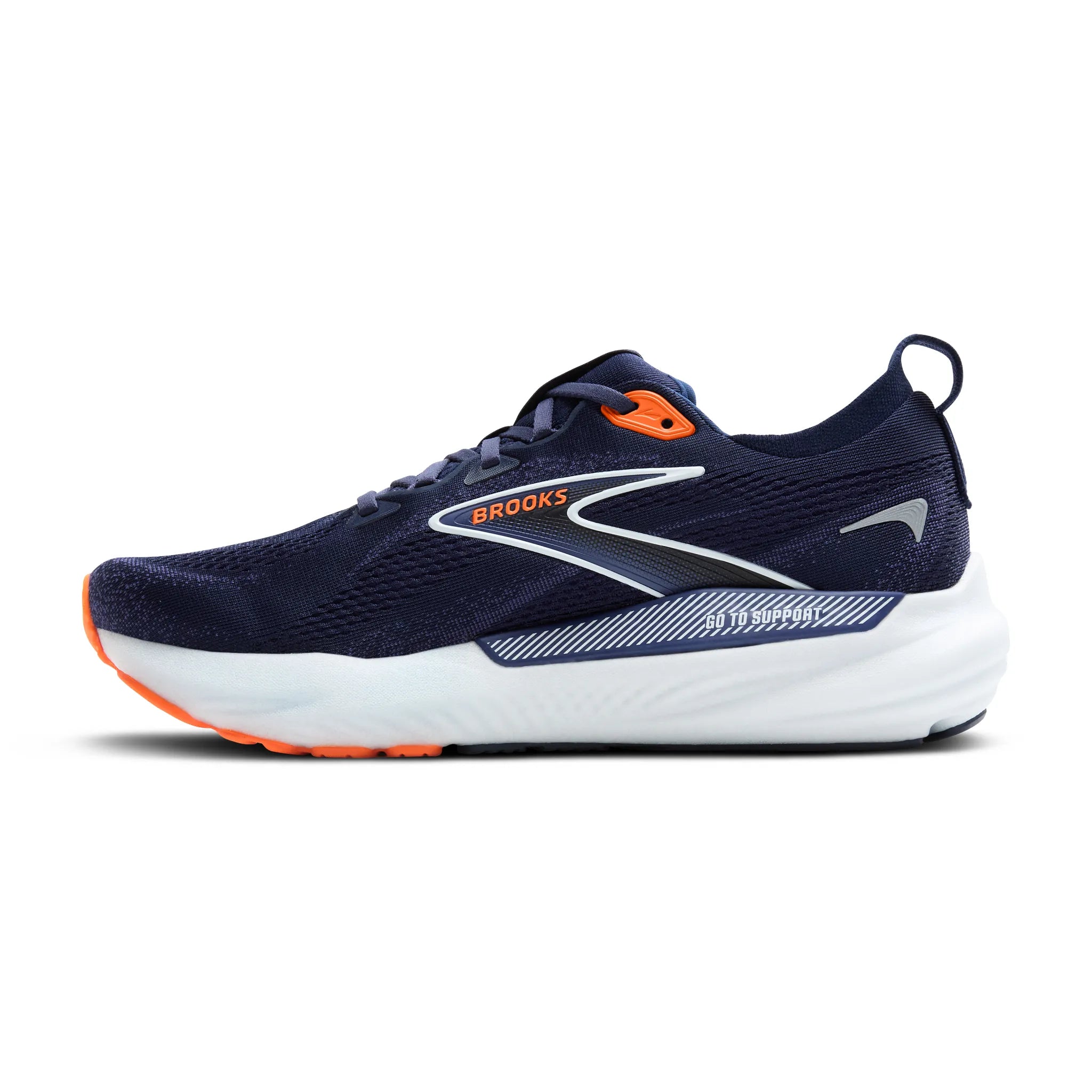 Men's - Brooks Glycerin GTS 22 - Peacoat/Blue Ribbon/Orange