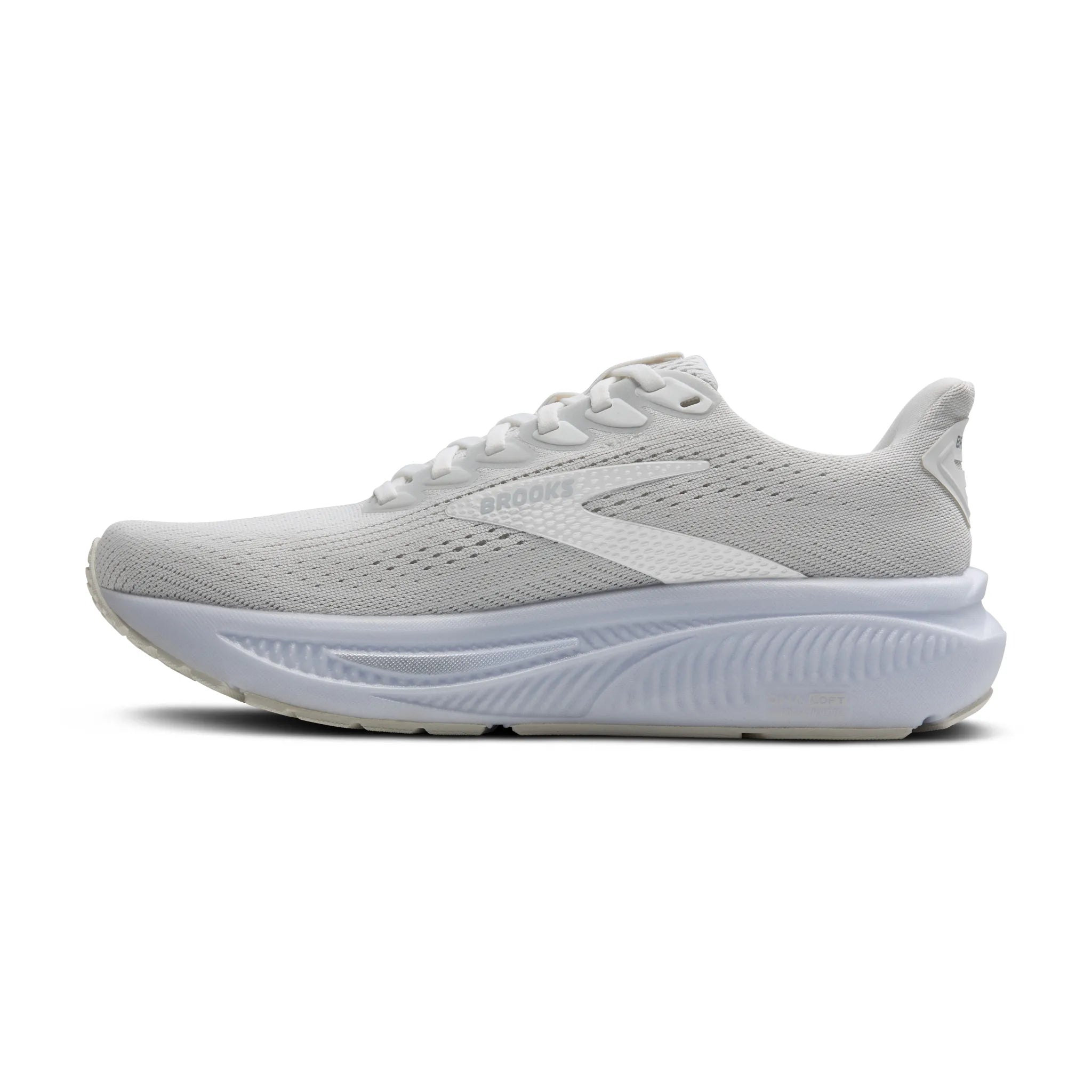 Women's - Brooks Ghost 17 - White/White/Grey