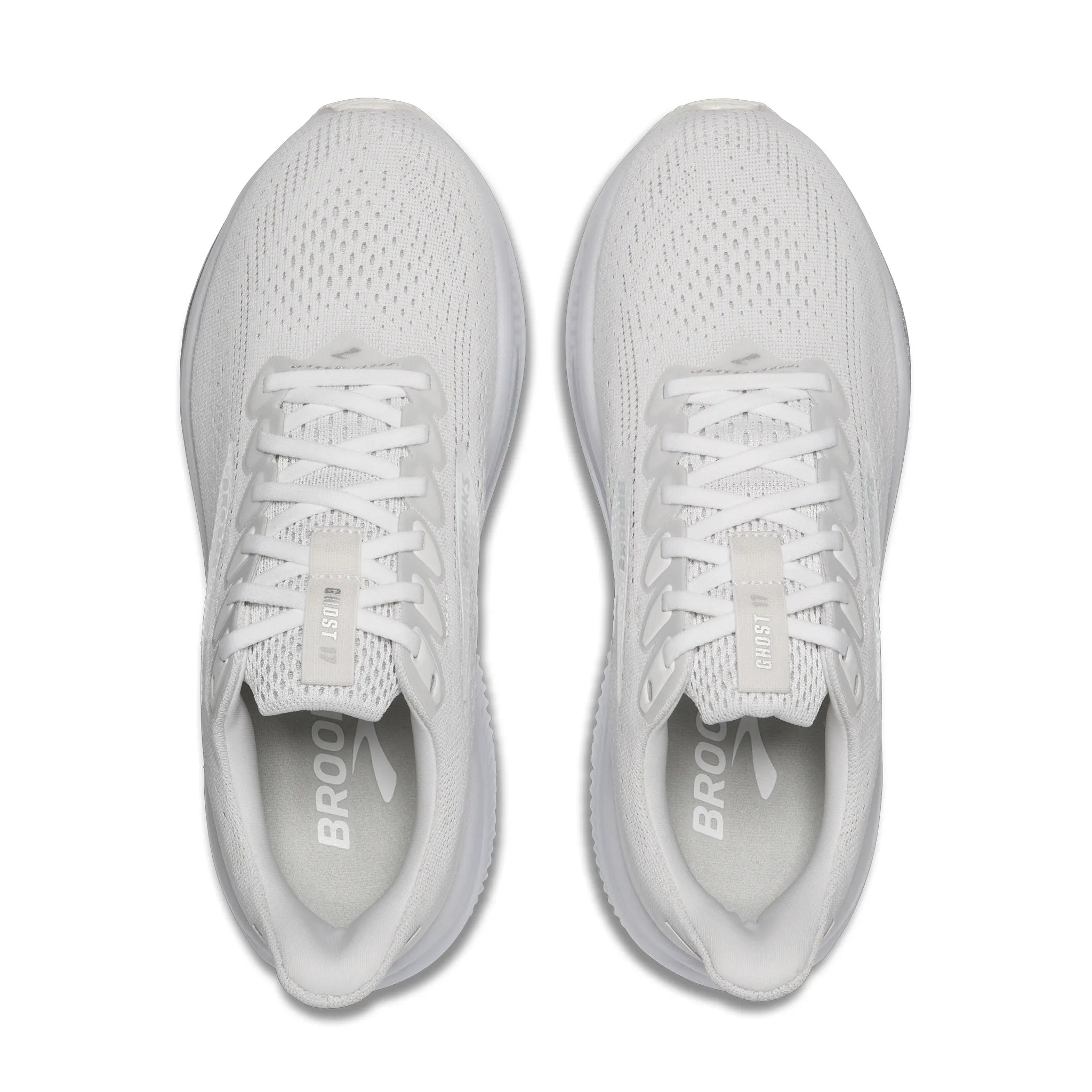 Women's - Brooks Ghost 17 - White/White/Grey
