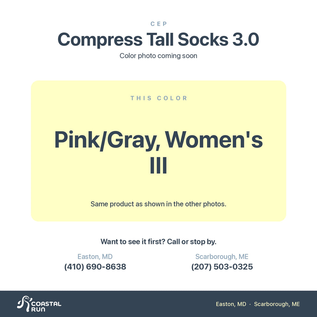 CEP Compress Tall Socks 3.0, Pink Gray Women S Iii color