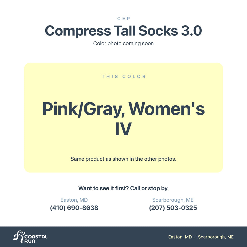 CEP Compress Tall Socks 3.0, Pink Gray Women S Iv color