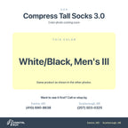 CEP Compress Tall Socks 3.0, White Black Men S Iii color