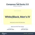 CEP Compress Tall Socks 3.0, White Black Men S Iv color
