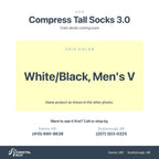 CEP Compress Tall Socks 3.0, White Black Men S V color